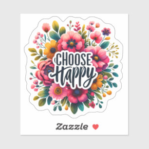 Vind vreugde te midden van een bloeiende tuin van  sticker