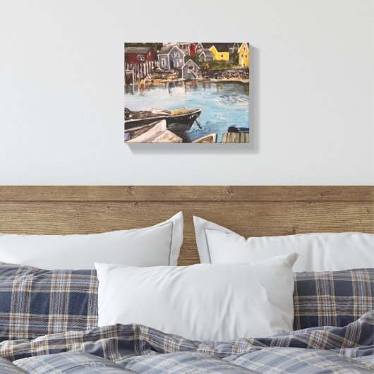 Vindelhaven Island Canvas Afdruk (Insitu (Slaapkamer))