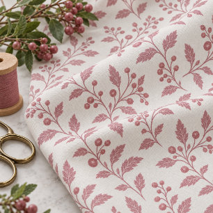 Vine & Berry Kerst Cranberry ID1337 Stof