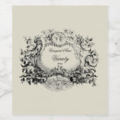 Vine Cartouche Vin Antique Étiquette de vin Modèle (Étiquettes simples)