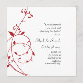 Vine Divine Red Wedding Programme (Devant)