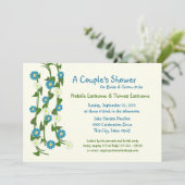 Vine Flowers Couple's Shower Kaart (Staand voorkant)