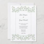Vine Heart Trellis Wedding Invitation (Voorkant)