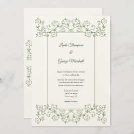 Vine Heart Trellis Wedding Invitation