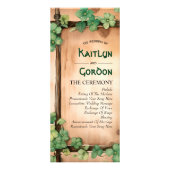 Vine hout St. Patrick's Day BUDGET bruiloft progra Reclamekaart (Voorkant)
