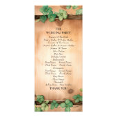 Vine hout St. Patrick's Day BUDGET bruiloft progra Reclamekaart (Achterkant)