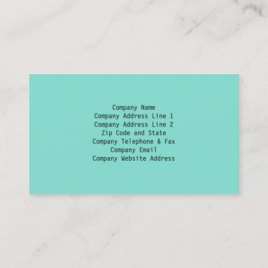 Vine Leave Nature Carte de visite (Dos)