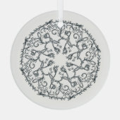 Vine Mandala Glass Ornament (Achterkant)