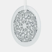 Vine Mandala Glass Ornament (Voorkant links)