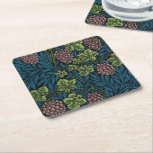 Vine Pattern, William Morris Vierkante Kartonnen Onderzetter (Schuin)