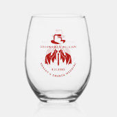 Vine Rood Beste Man Elegant Tuxedo Bruiloft Wijnglas Zonder Voet (Voorkant)