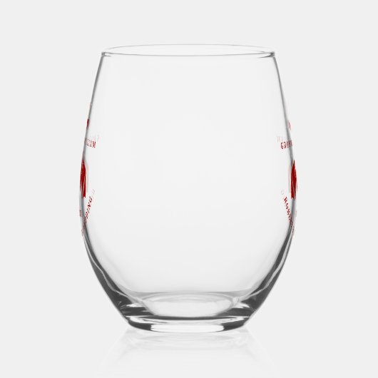 Vine Rood Beste Man Elegant Tuxedo Bruiloft Wijnglas Zonder Voet (Rechts)