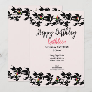 VINE ROSEBUD FOTO HAPPY BIRTHDAY WENSKAART KAART