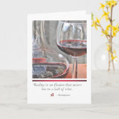VINE ROUGE avec carte de devis (Fleur jaune)