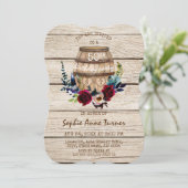 Vinery Floral Wine Barrel 50th Birthday Kaart (Staand voorkant)