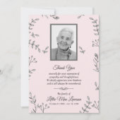 Vines et bourgeons funéraires Remerciements Cartes (Devant)