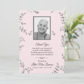 Vines et bourgeons funéraires Remerciements Cartes (Debout devant)