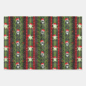 Vines O' Death Christmas Skull Skelet Santa Hat Inpakpapier Vel (Voorkant 2)