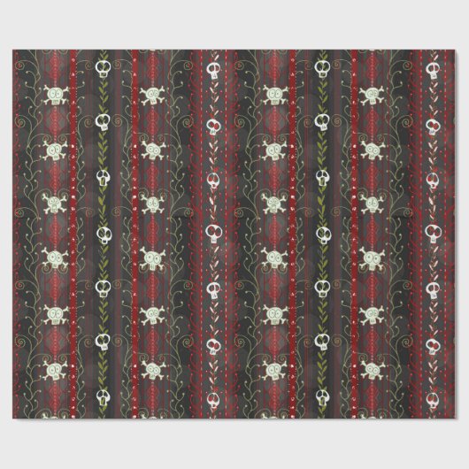 Vines O' Death Samhain Halloween Kerstschedel Cadeaupapier (Vlak)