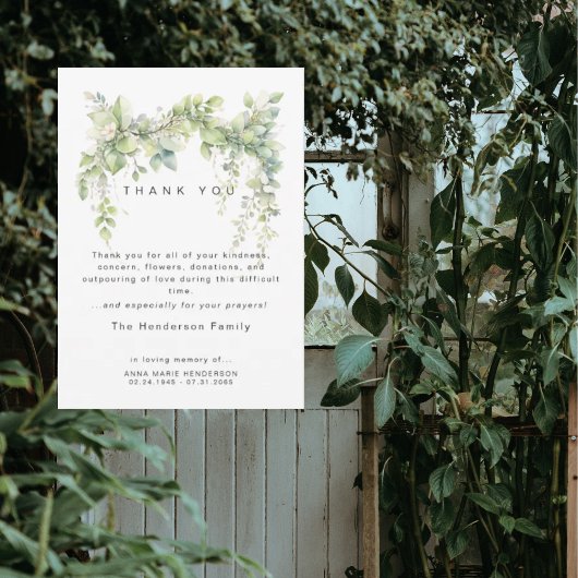 Vines of Life Bereavement Begrafenis Bedankt