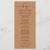 Vineyard Cork Stains Red Wine Mariage Menu (Dos)