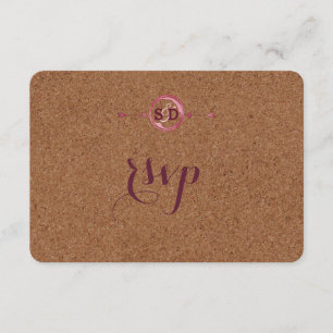 Vineyard Cork Stains Red Wine Weddenschap RSVP Kaartje