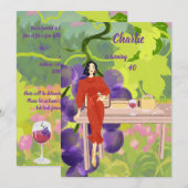 Vineyard Elegance verjaardag Kaart (Voorkant / Achterkant)