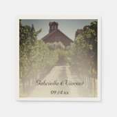 Vineyard en Rustic Red Barn Wedding Servetten (Voorkant)