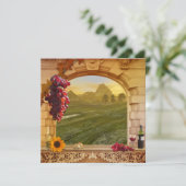 Vineyard Fall Wedding Invitation Kaart (Staand voorkant)