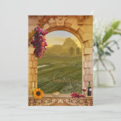 Vineyard Fall Wedding Invitation Kaart (Staand voorkant)