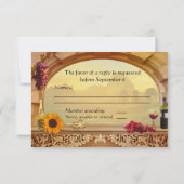 Vineyard Fall Wedding RSVP Uitnodiging (Achterkant)