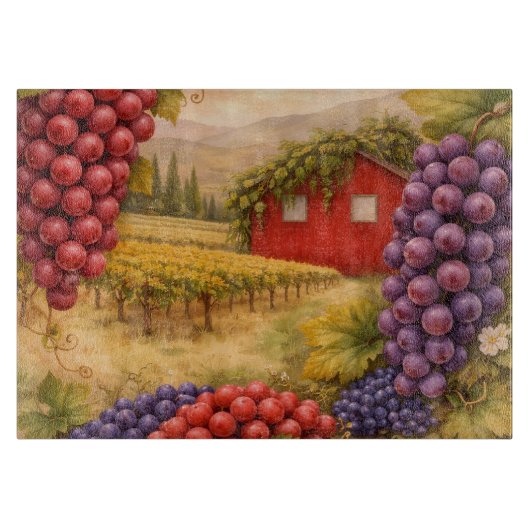 Vineyard Grapes Cutting Board | Wine Gift Snijplank (Voorkant)