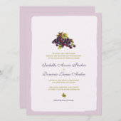 Vineyard Grapes Wedding Invitation Card Kaart (Voorkant / Achterkant)