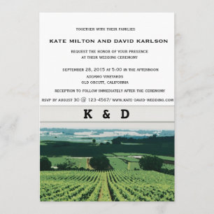 Vineyard Landcape Winery Faire-part de mariage