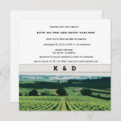 Vineyard Landcape Winery Faire-part de mariage (Devant / Derrière)