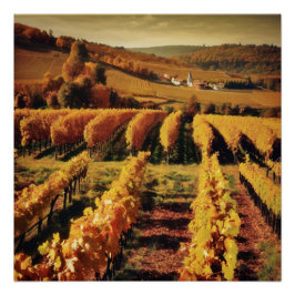 vineyard landscape perfect poster