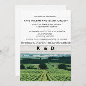 Vineyard Landscape Winery Wedding Invitation Kaart (Voorkant / Achterkant)