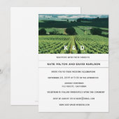 Vineyard Landscape Winery Wedding Invitation Kaart (Voorkant / Achterkant)