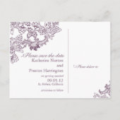 Vineyard Photo Save the Date Briefkaart (Achterkant)