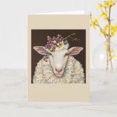 Vineyard Sheep card Kaart (Gele Bloem)