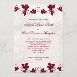 Vineyard Wedding Invitations Kaart
