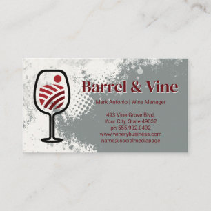 Vineyard Wine Glass Logo Visitekaartje