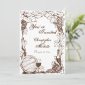 Vineyard Winery Faire-part de mariage de cadre de  (Debout devant)