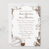 Vineyard Winery Faire-part de mariage de cadre de  (Dos)