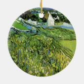 Vineyards met Uitzicht van Auvers van Vincent van Keramisch Ornament (Achterkant)