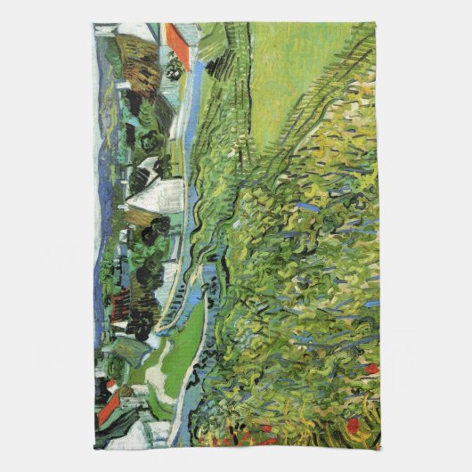 Vineyards met Uitzicht van Auvers van Vincent van  Theedoek (Verticaal)