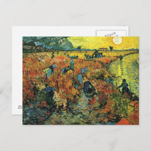 Vineyards Van Gogh Post Card Briefkaart (Voorkant / Achterkant)