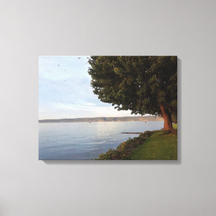 VINGER LAKT CAYUGA LAKE CANVAS AFDRUK