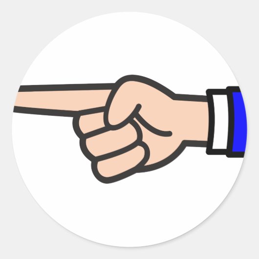 vingeraanwijsapparaat ronde sticker (Voorkant)