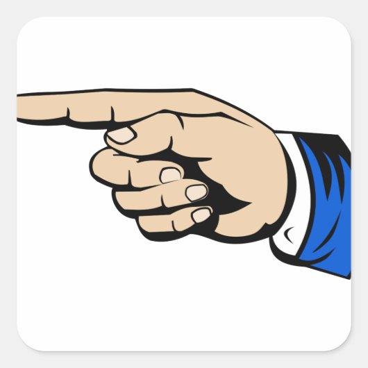 vingeraanwijsapparaat vierkante sticker (Voorkant)